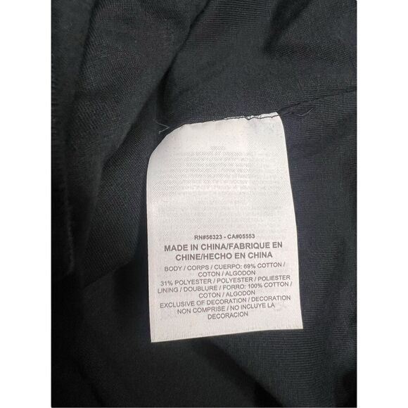 Nike Tech Women’s Large Fleece Short Sleeve Sweatshirt Black Activewear NEW - Picture 7 of 7